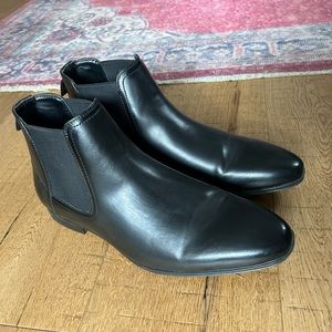 Zara Black Slip On Chelsea Boots